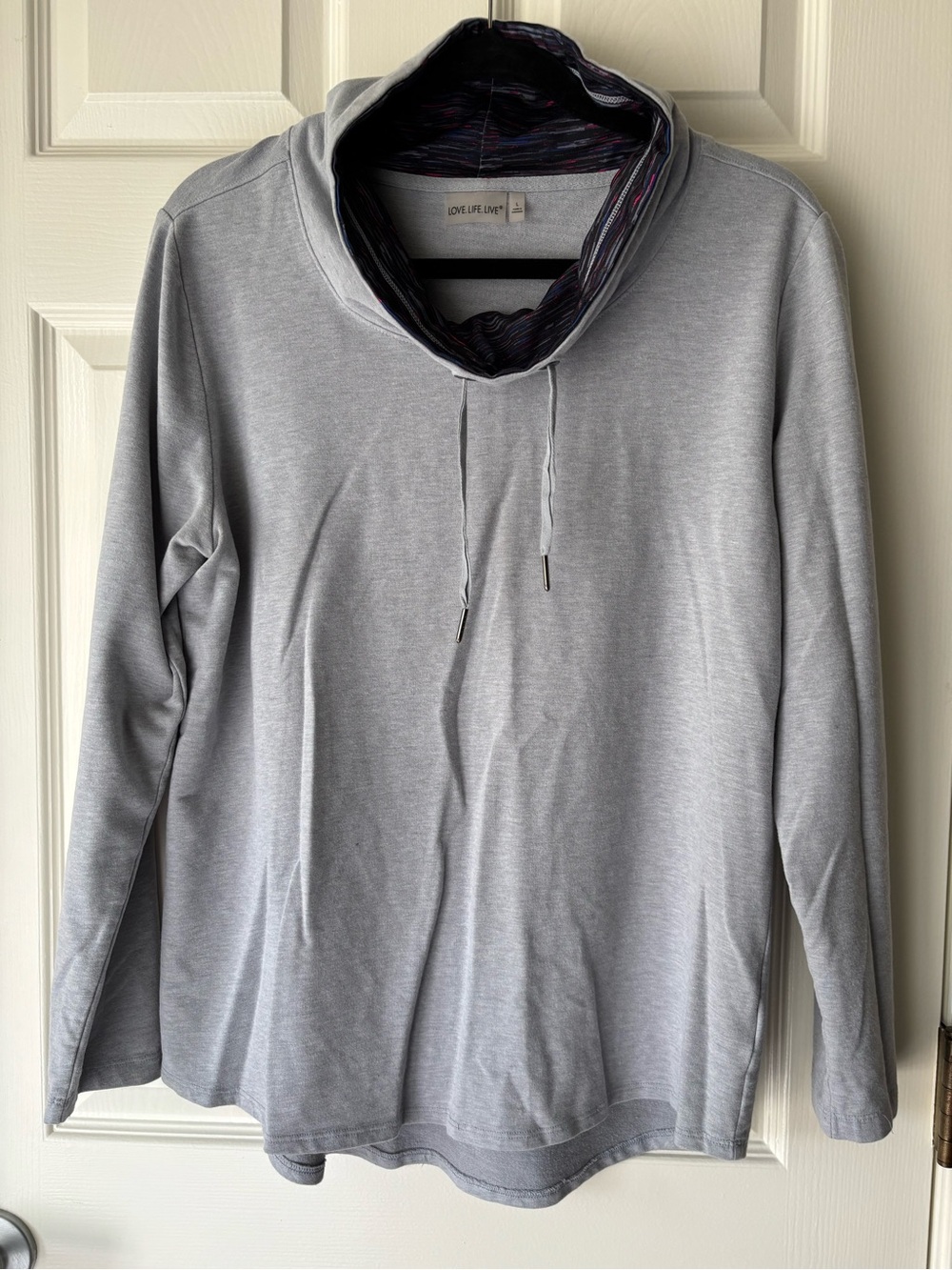 Gray Cowl Neck Tunic Top